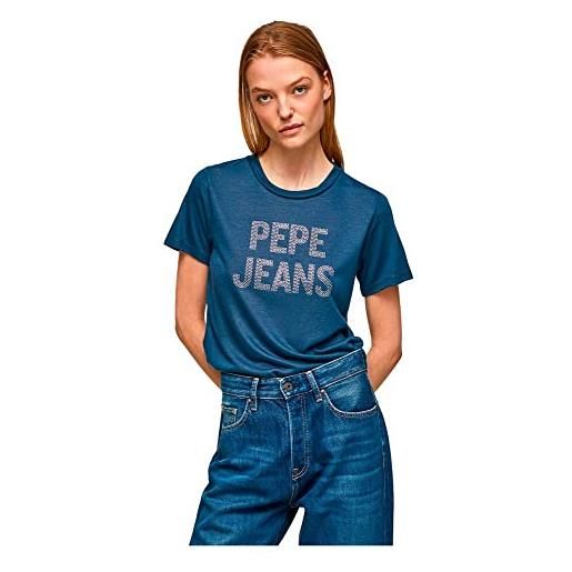 Pepe Jeans niko, t-shirt donna, blu (ocean), s