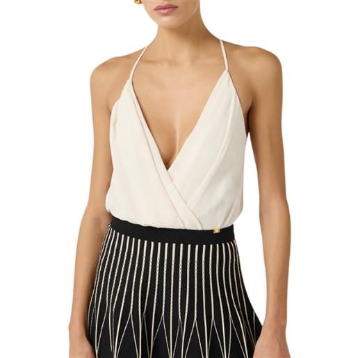 ELISABETTA FRANCHI body in georgette di viscosa - bo01461e2 - lilla