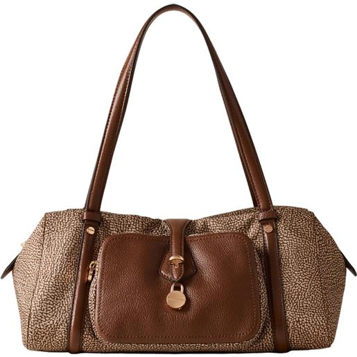 BORBONESE borsa poche bauletto medium - 910101950189994 - marrone