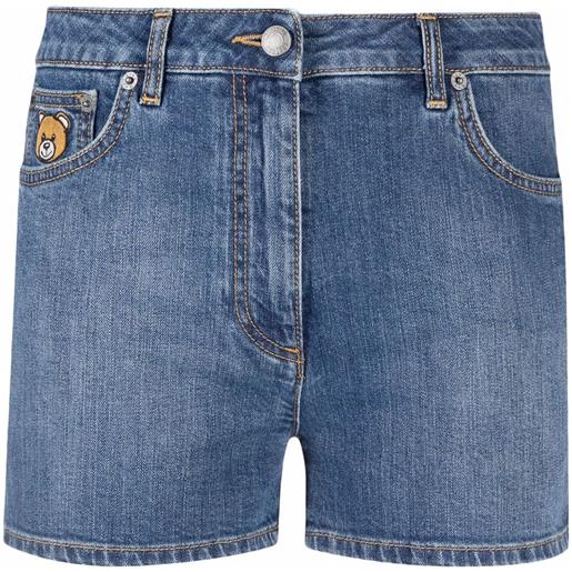 Moschino shorts denim teddy bear - blu