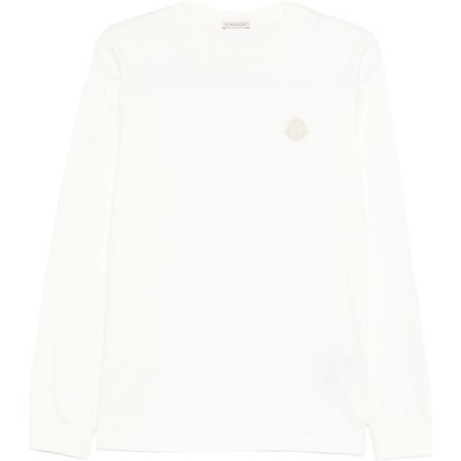 Moncler t-shirt a maniche lunghe - bianco
