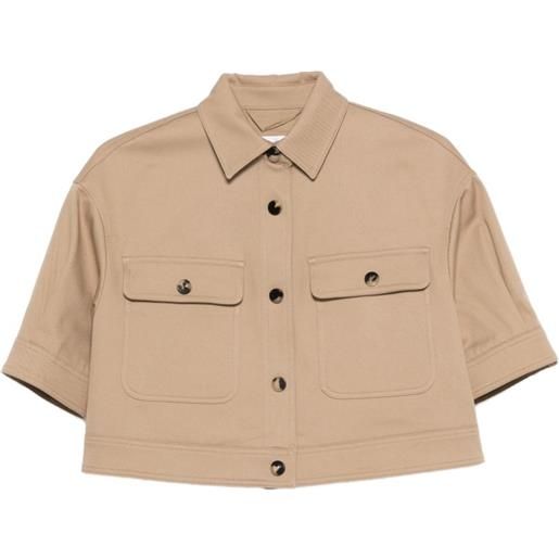 Max Mara giacca crop con bottoni - marrone