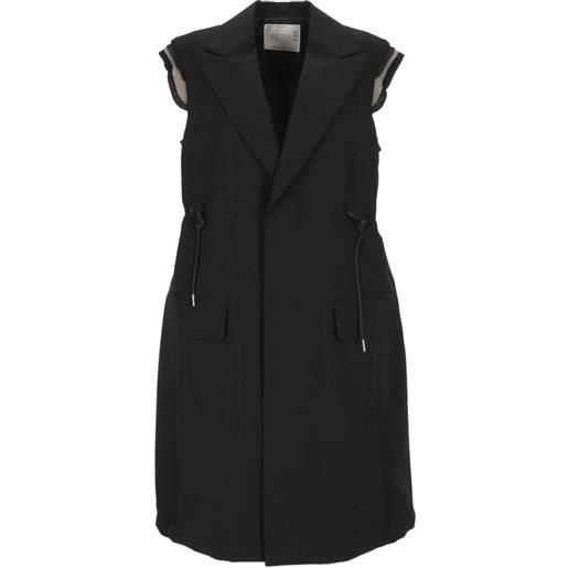 sacai giacca smanicata - nero