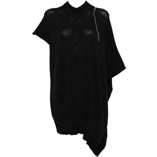 Isabel Benenato poncho asimmetrico - nero