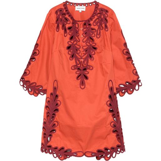 Antik Batik abito corto deva con cut-out - arancione