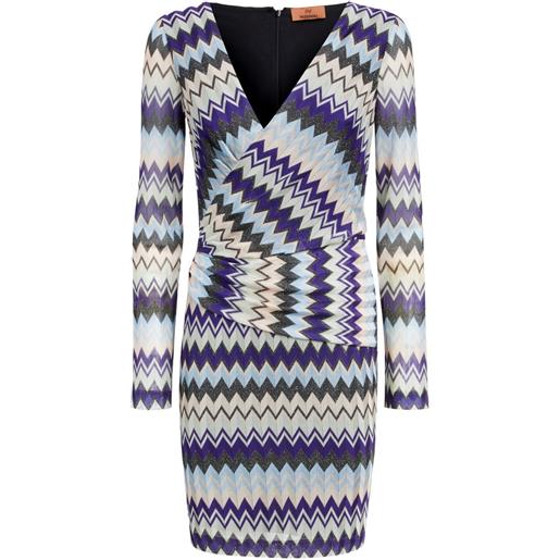 Missoni abito corto con motivo a zigzag - toni neutri