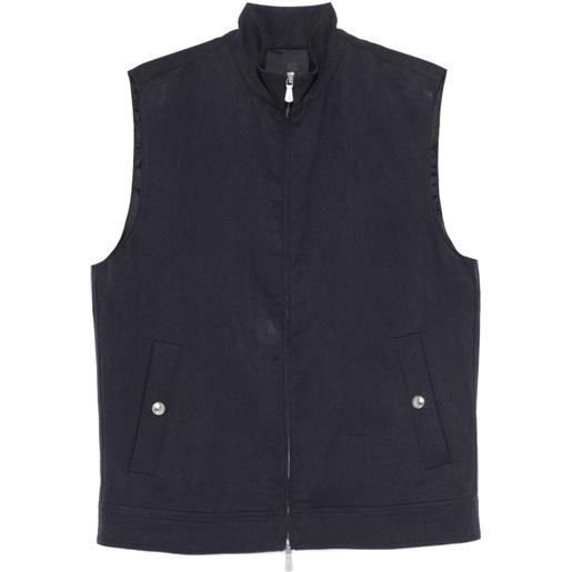 Eleventy gilet con zip - blu