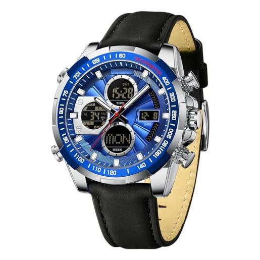 SKMEI Orologi elettronici da uomo e donna, alla moda e creativo, trasparente, impermeabile fino a 50 m, minimalista, orologio sportivo, nero, Semplicità elegante