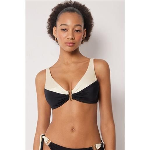 Calzedonia top canotta costume elegant bicolor nero