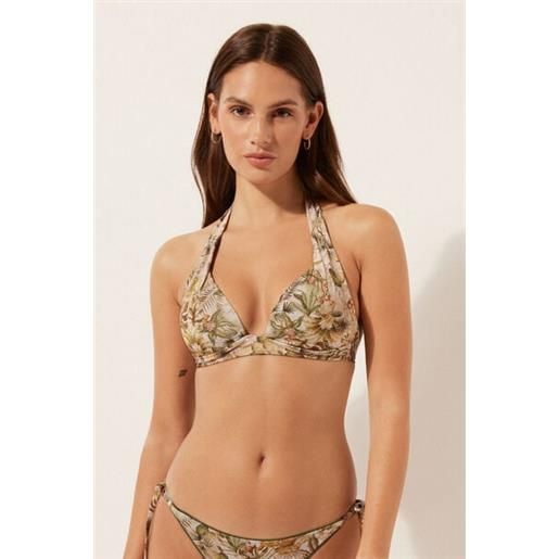 Calzedonia triangolo imbottito costume tropical foliage stampa