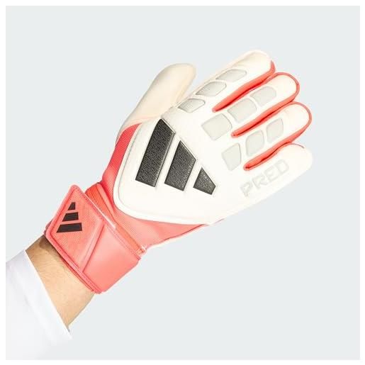 adidas mixte predator goalkeeper glove match, white/lucid red/black, 9