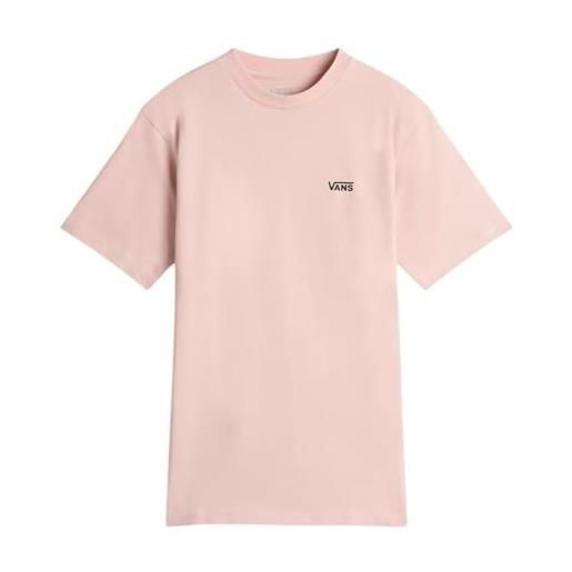 Vans maglietta da donna con logo sul petto a sinistra, rosa, xxs, alba rosa, xxs
