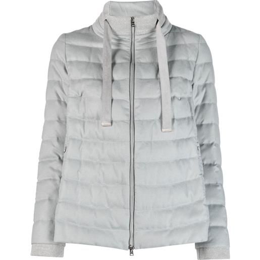 Herno piumino con scollo a imbuto - grigio