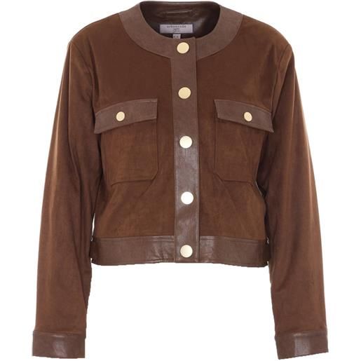 Urbancode giacca senza colletto - marrone