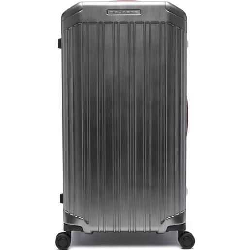 PIQUADRO valigia hardside con logo - grigio