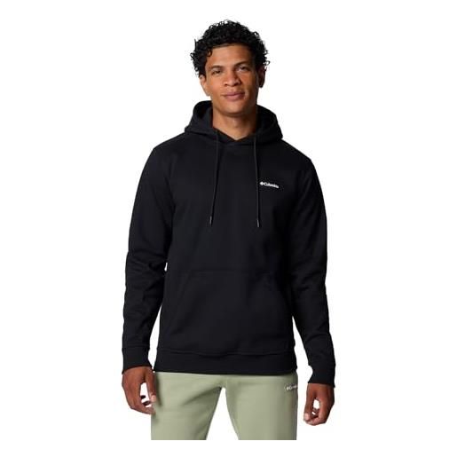 Columbia meridian creek hoodie, pile grafico, cappuccio regolabile, tasca a marsupio, polsini e orlo a coste - da uomo