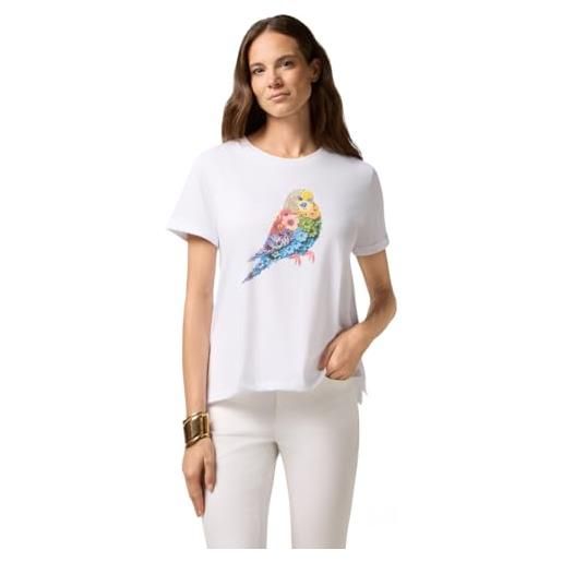 Oltre: t-shirt con stampa e applicazioni bianco. L stagione autunno inverno 2025