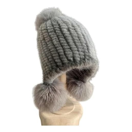 berretto a maglia con pompon e fodera in peluche firmato NORTON