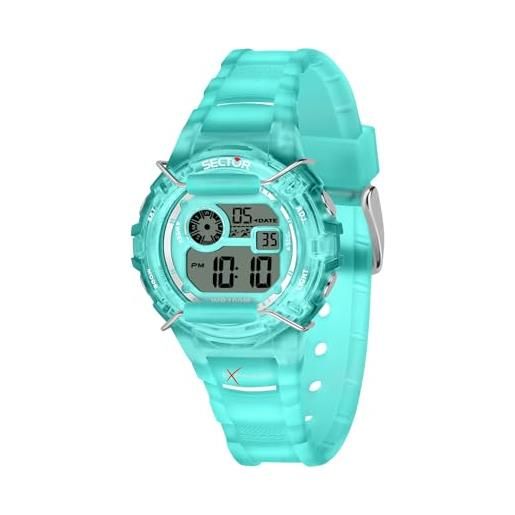 Sector No Limits EX-05 Orologio Unisex – Digitale, Cassa In Policarbonato 47x41 Mm, Cinturino In Poliuretano
