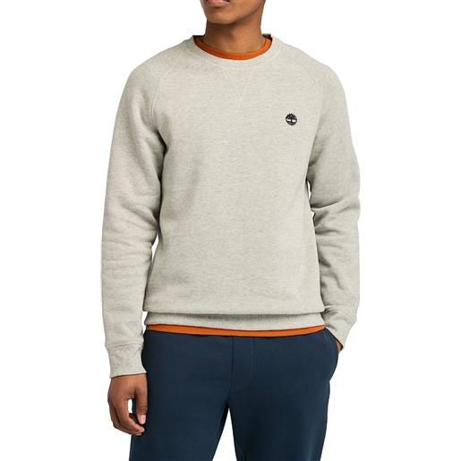 Timberland felpa da uomo girocollo con rovescio spazzolato exeter river grigia