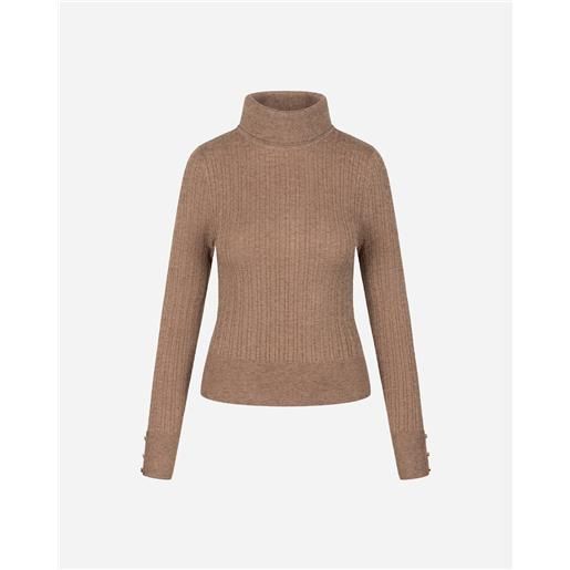Only lea trecce w - maglione - donna - marrone