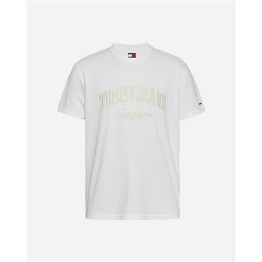Tommy Hilfiger vintage varsity m - t-shirt - uomo - bianco