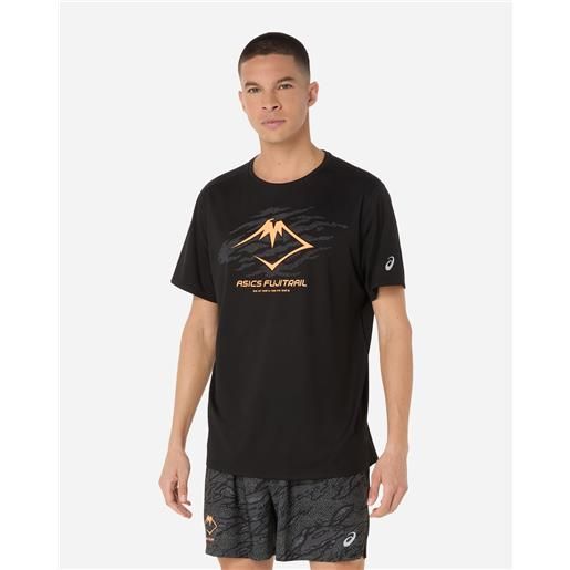 Asics fujitrail m - t-shirt running - uomo - nero