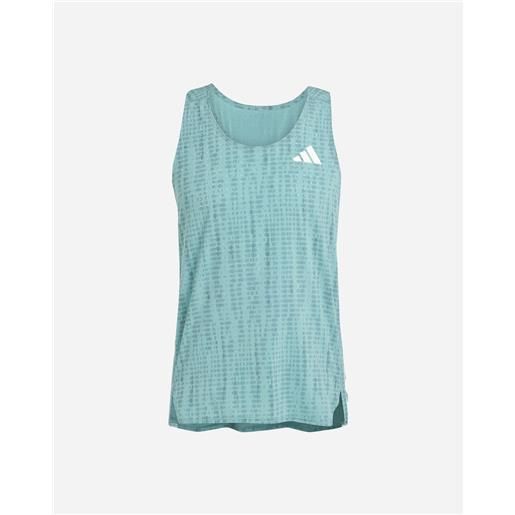Adidas adizero m - canotta running - uomo - verde