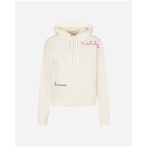 Converse logo multicolor w - felpa - donna - bianco