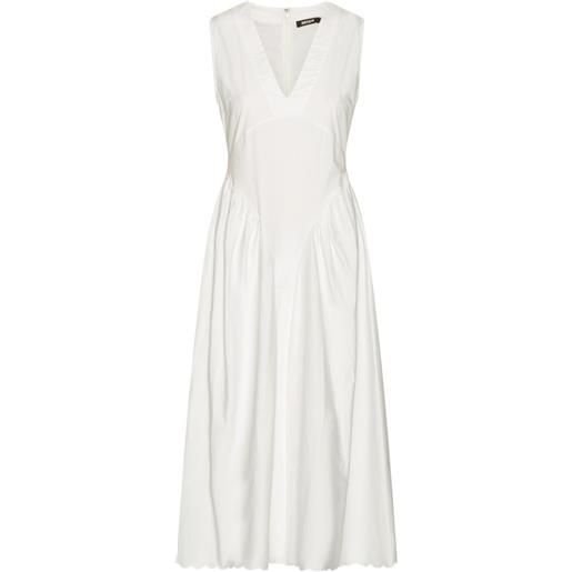 ROTATE BIRGER CHRISTENSEN abito midi smanicato con scollo a v - bianco