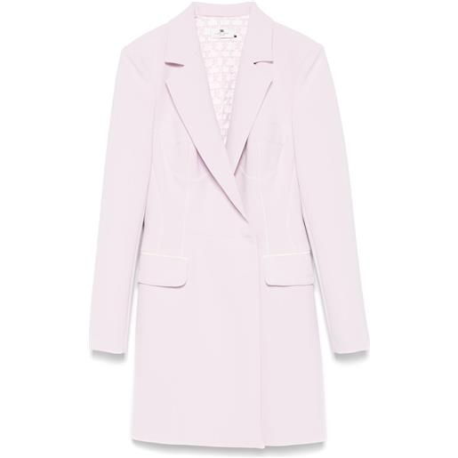 Elisabetta Franchi abito stile cappotto in crêpe - viola