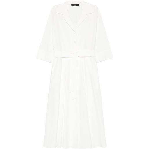 Weekend Max Mara chemisier midi con cintura - bianco