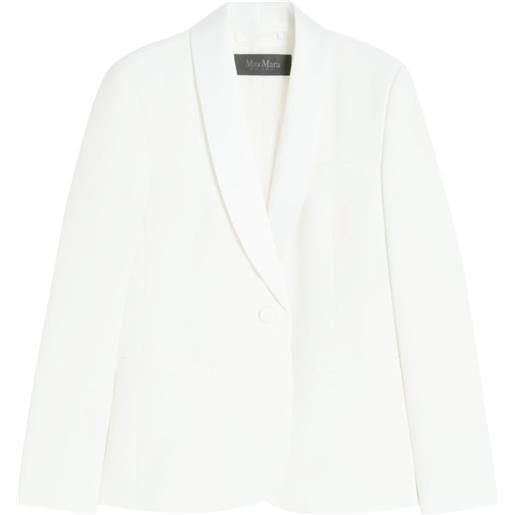 Max Mara blazer monopetto cady tuxedo con revers a scialle - bianco