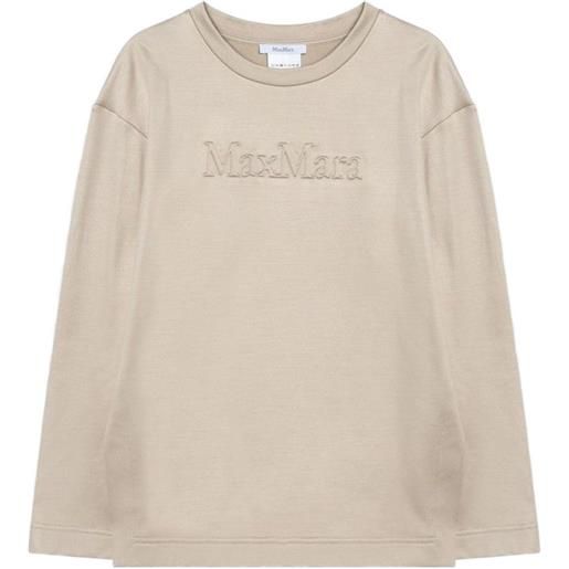 Max Mara felpa con finitura goffrata - toni neutri