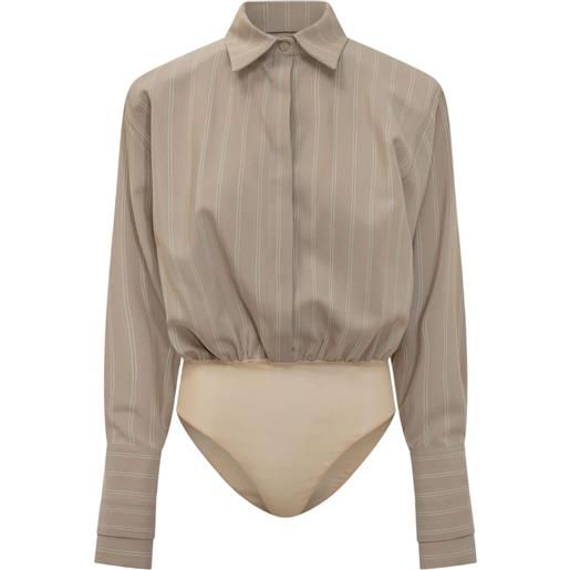 moms pants blusa a righe - toni neutri