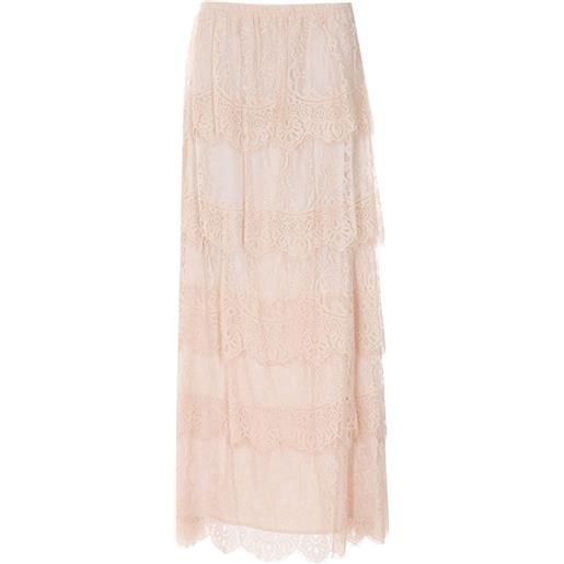Aniye By gonna lunga silva in pizzo - toni neutri