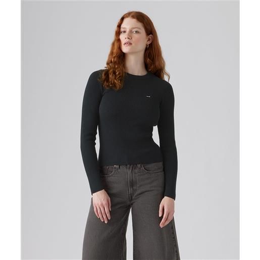 LEVI'S ® levi's® maglia a girocollo a coste black donna