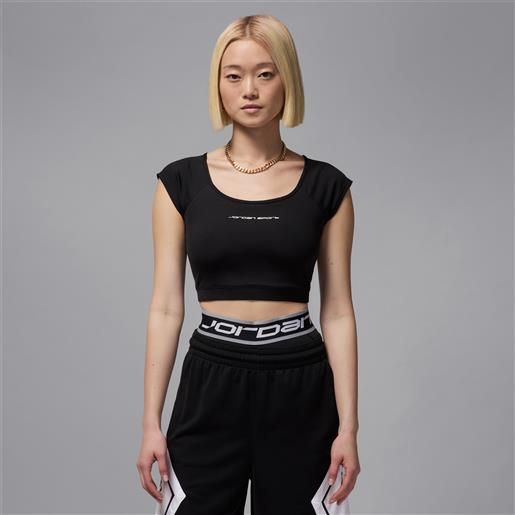 Jordan top corto in maglia a manica corta Jordan sport - donna - nero