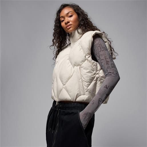 Jordan smanicato puffer trapuntato therma-fit Jordan brooklyn - donna - marrone