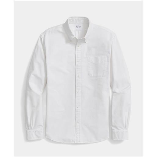 Brooks Brothers camicia sportiva bianca regular fit oxford friday con collo a polo button-down bianco