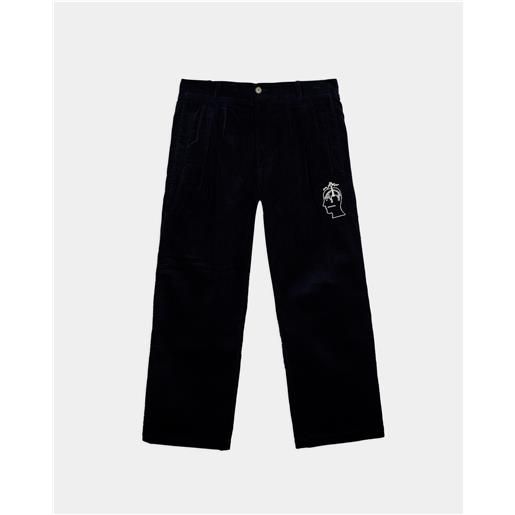 Brooks Brothers brain dead x Brooks Brothers california pantaloni pleated in velluto a coste blu scuro