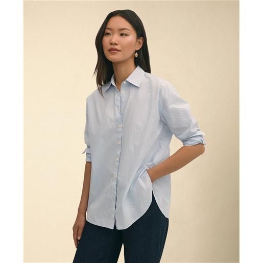 Brooks Brothers blusa in popeline di cotone oversize