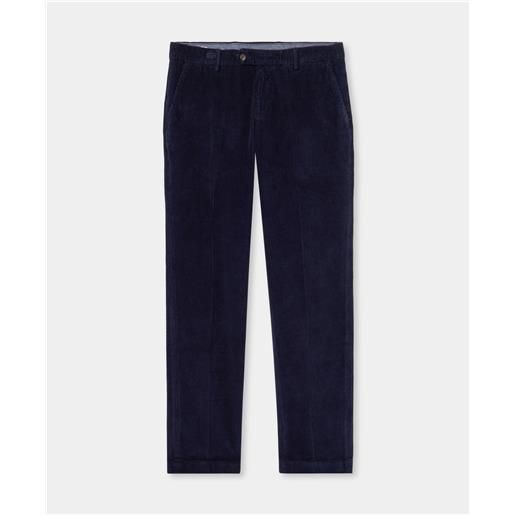 Brooks Brothers chino regular fit in velluto a coste di cotone blu marino