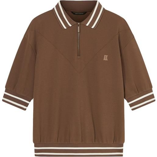 Armani Exchange polo in tessuto misto