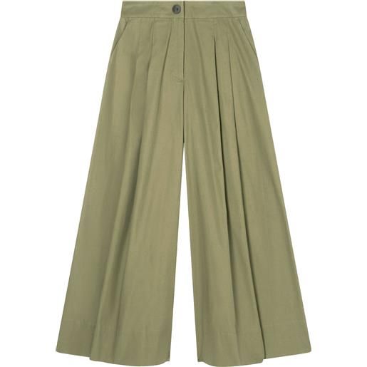 Armani Exchange pantalonia a palazzo in twill di cotone