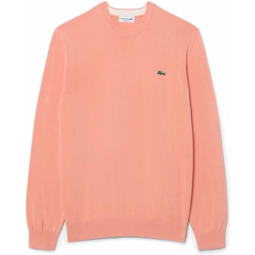 Lacoste pullover girocollo monocromatico in cotone