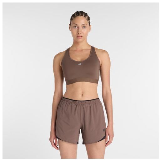 New Balance donna nb essential run bra in marrone, maglia di poliestere, taglia s