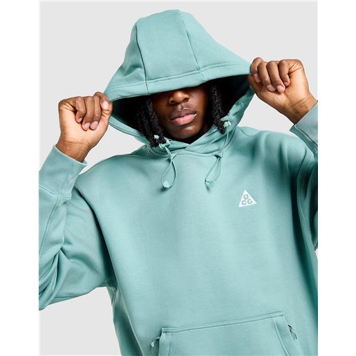Nike mens Nike felpa con cappuccio acg therma-fit tuff fleece - verde, verde