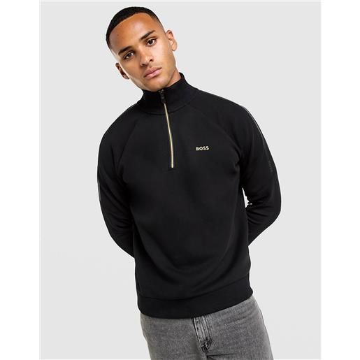 Boss mens boss felpa 1/2 zip tape - nero, nero