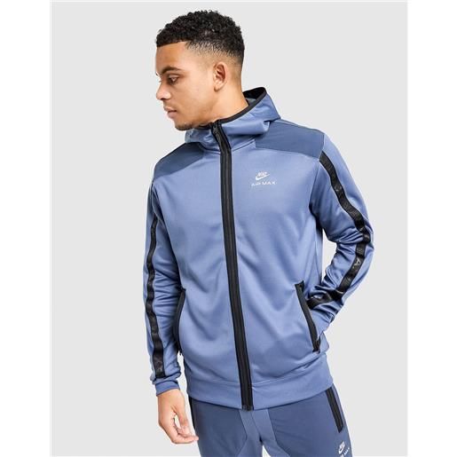 Nike mens Nike air max poly full zip felpa con cappuccio - blu, blu